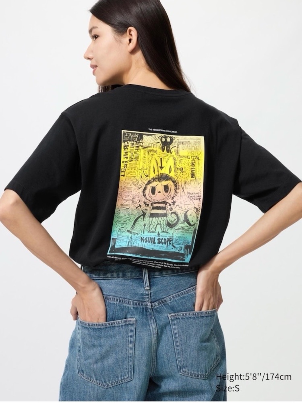 POP MART UT Graphic T-Shirt | North, THE MONSTERS, the LABUBUS Exclusive Black S